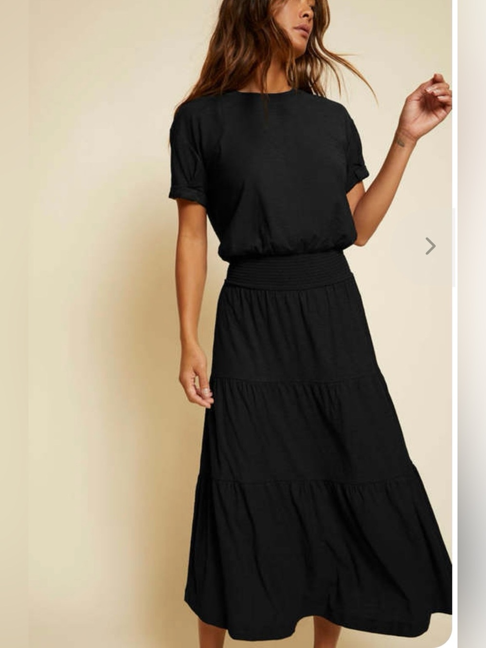 NATION LTD. MARTINE DRESS - Black Medium Pima cotton